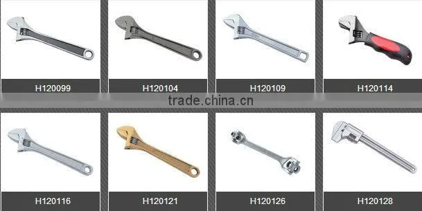 Full dipped handle adjustable wrench 6" 8" 10" 12" chrome plated