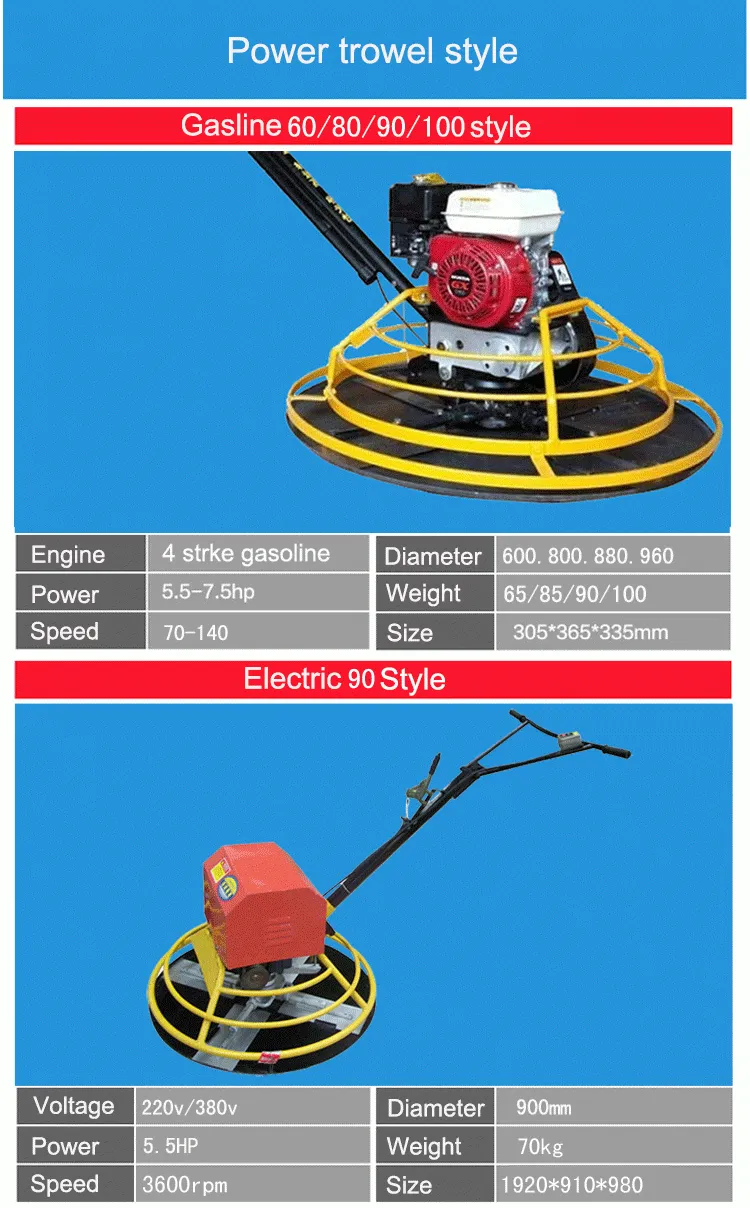 concrete smoothing machine electric power trowel