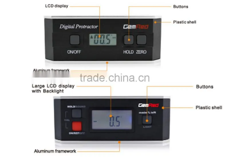 82201B-00B CE Certification angle measuring device digital protractor gauge for woodworking