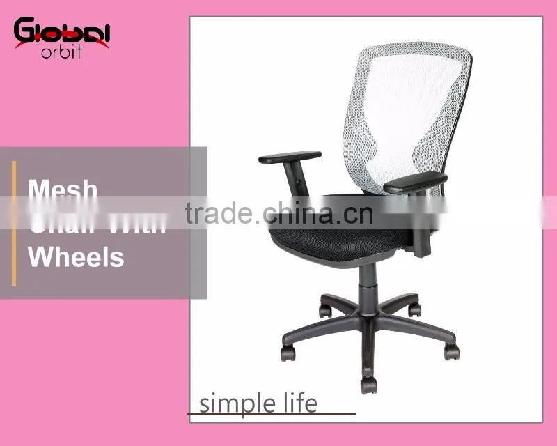 2016 Hot selling mobile office computer chair with fabric adjustable backrest