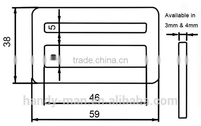 612-3 Hardware parts Bag buckle Harness buckle Stamped Steel Double Slot Quick Buckle