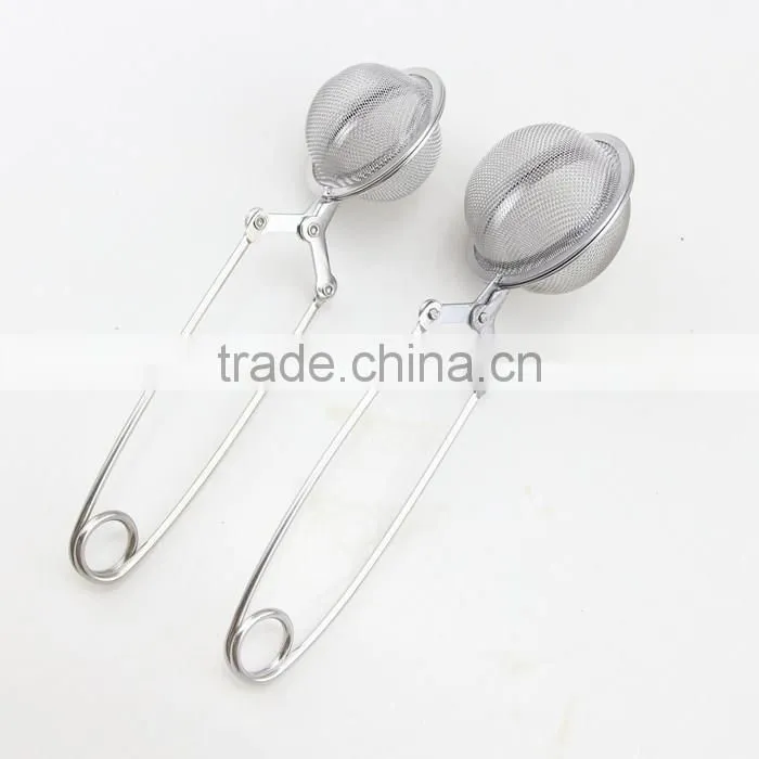 2-Size Stainless Steel Tea Tools Snap Mesh Tea Ball Infuser Strainer