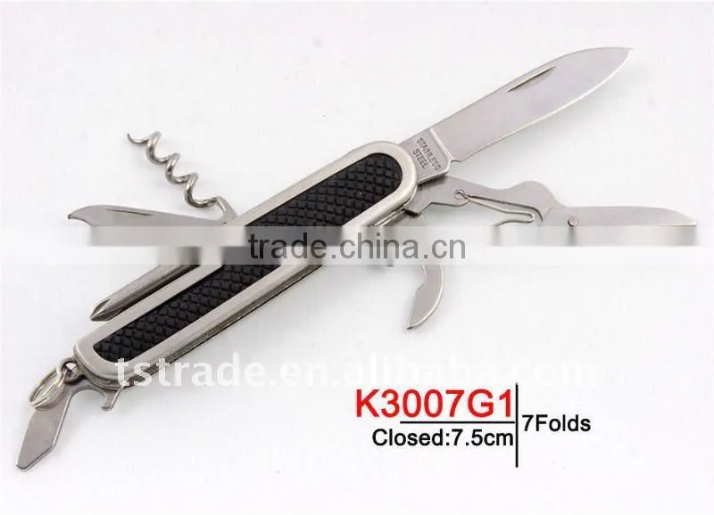 2014 "stock" Mini stainless steel multi function pocket kinife tools K3007G1