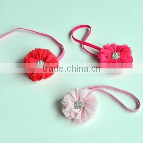 chiffon flower flower headband for kids hair accessories