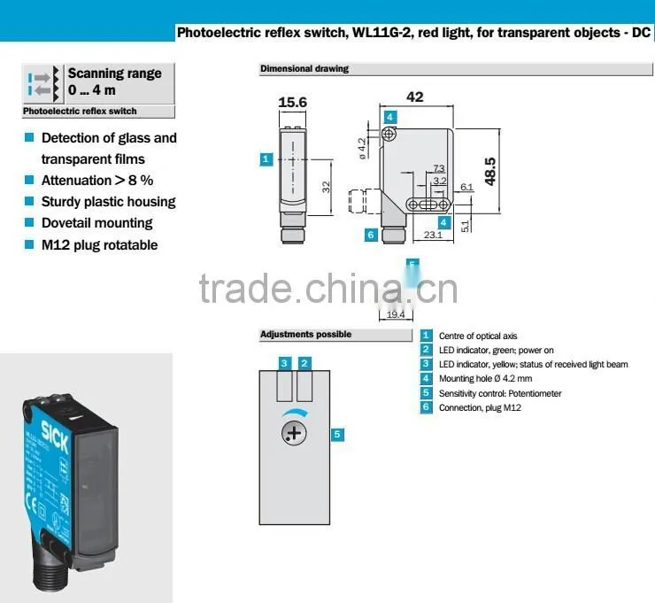 Germany Sick Photocell Sensor WL11G-2B2531