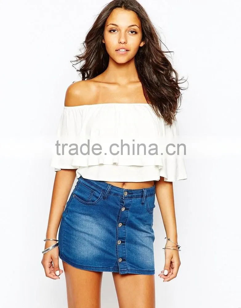 China factory OEM ODM 2015 new fashion customized Off The Shoulder Top and blouse