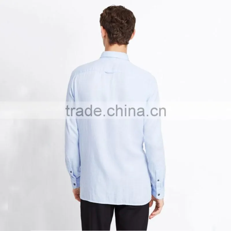 China clothing manufacturer casual style cotton woven button up shirts for men