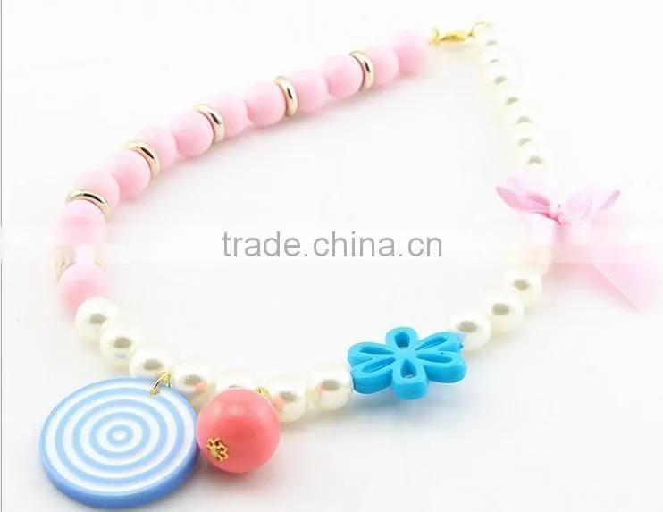 cute carton beads little girl necklace DIY beads children jewelry customized candy bead children necklace kids accessories