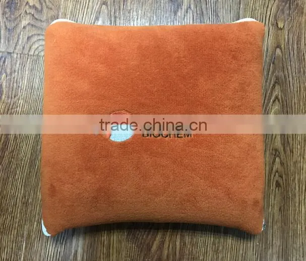 Custom animal travel pillow blanket best for traveling/camping/hiking/outdoor/airline