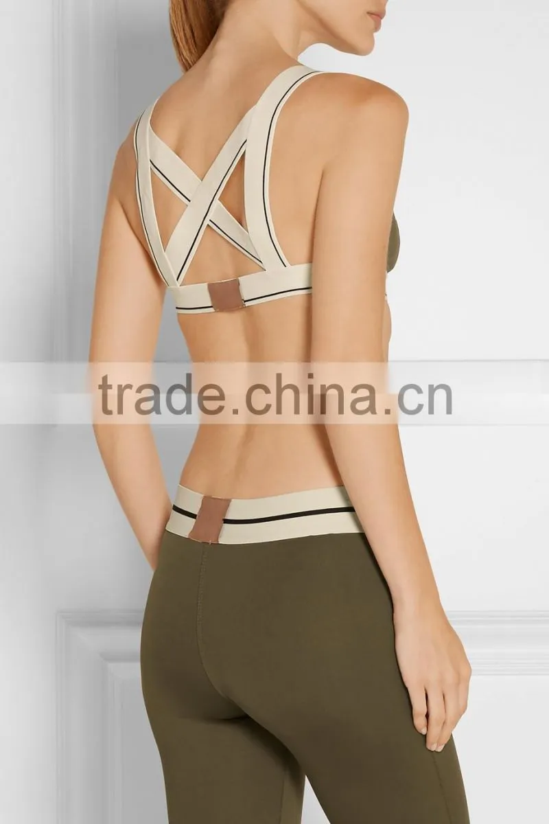 High Quality Customed Ladies Sexy Crop Workout Yoga Top