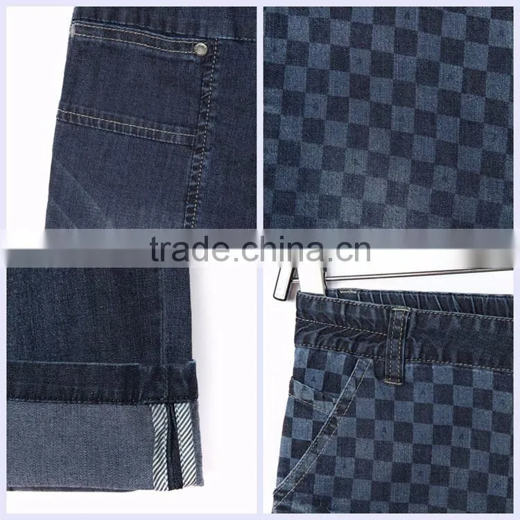 2016 European and American woven boys denim gradient printing pants fashion skinny child jean