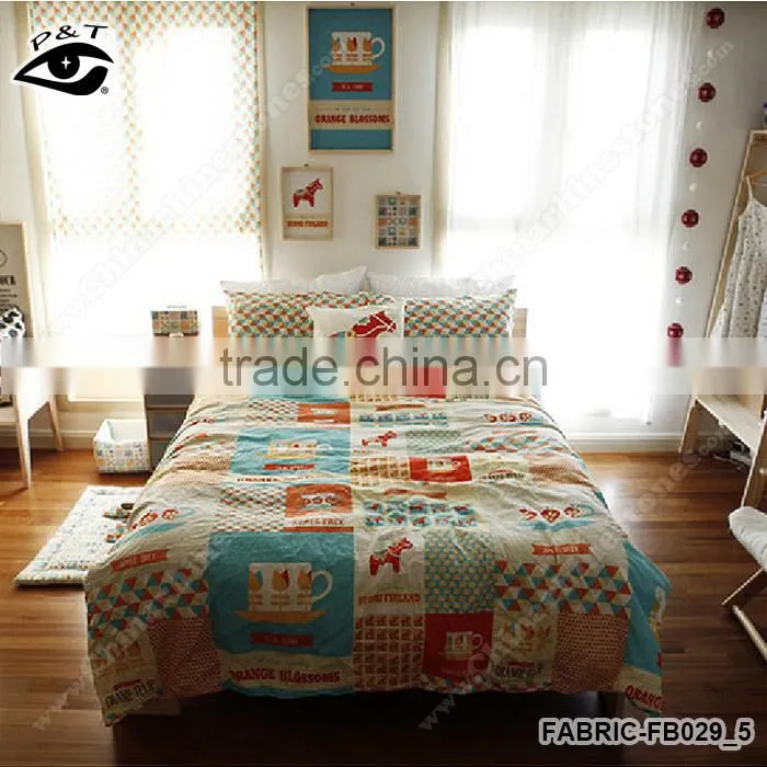 1.40 m Fresh Style Horse Check Cup Pattern Canvas Fabric Linen/Cotton Fabric Zakka Patchwork Fabric