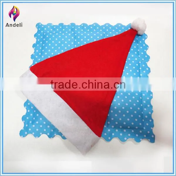 Christmas Felt Santa Claus Hat With White Trim & Bobble