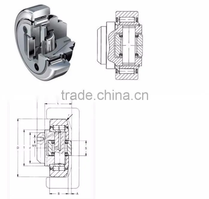 4.090 for forklift combined track roller bearing