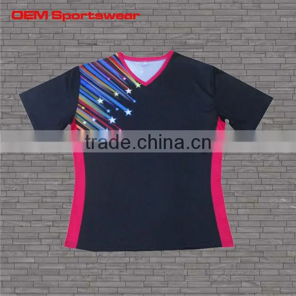 fancy design V-neck t-shirt design wholesale
