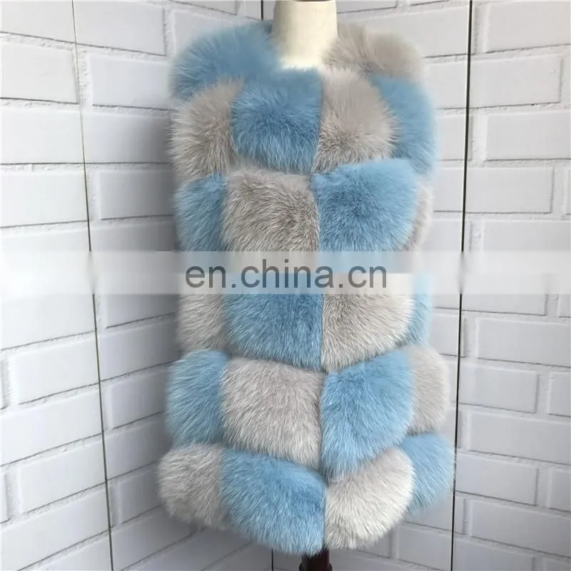 New Arrival 2015 Winter Warm Vest Fashion Women Fox Fur Vest Real Fur Coat