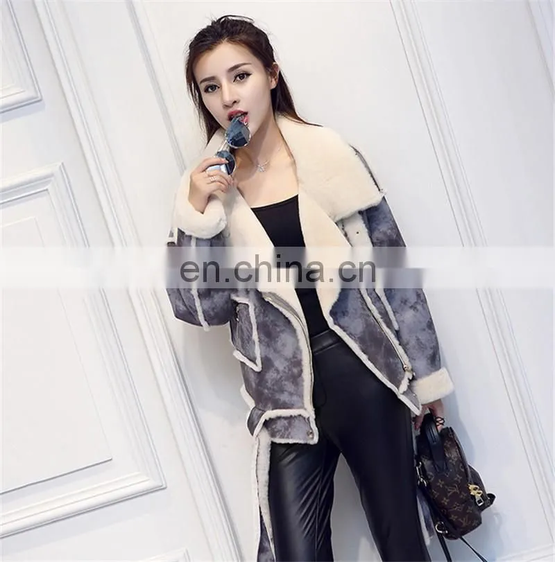 Luxury Real Sheep Skin Winter Fashionable Jacket For Women