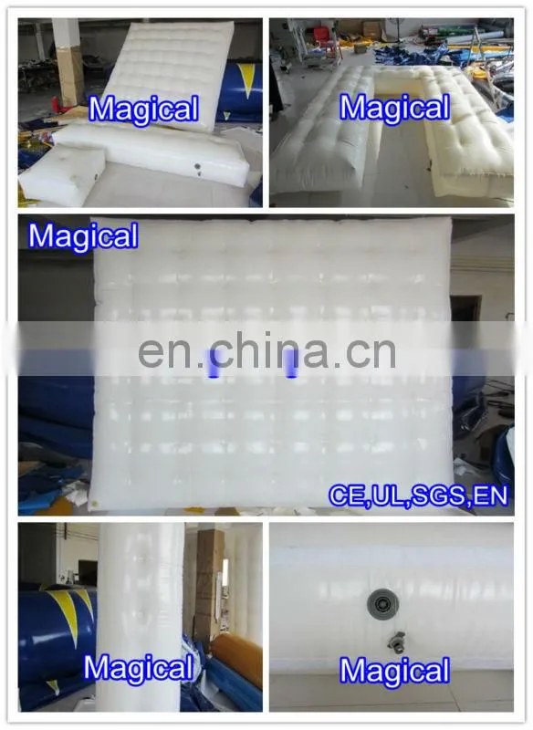 Inflatable air wall with LED light for stage/ air wall for party