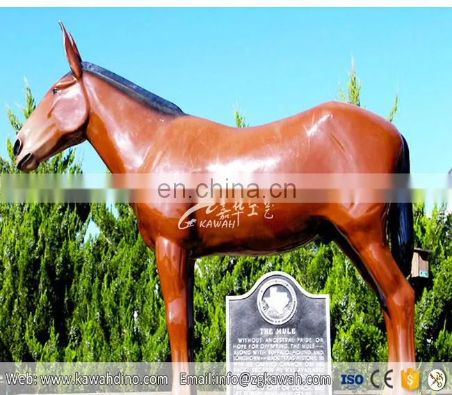 Kawah Realistic Resin Horse Artificial Life-Size Fiberglass Horse Statue For Sale