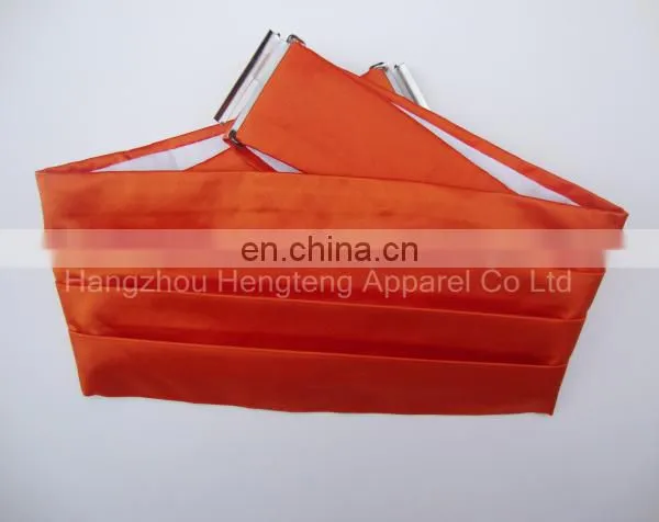 100% Polyester Cummerbund sets with Orange Color