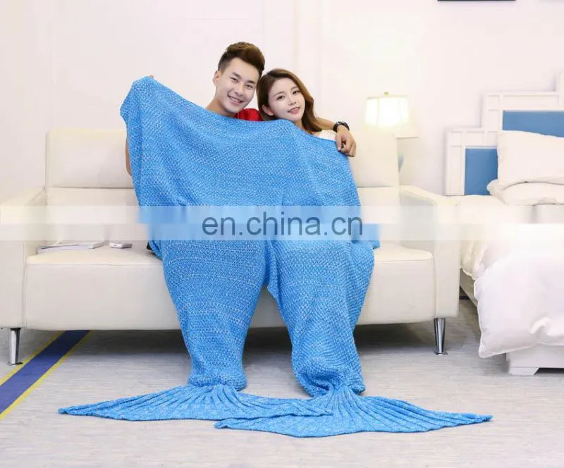 Wholesale blanket double mermaid tail blanket