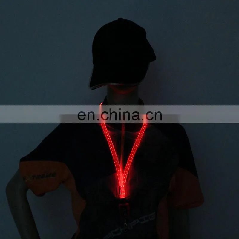 NEW arrival lanyards with logo promotional led lanyards lanyards glow in dark
