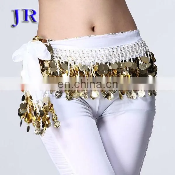 Cheap sequins tassel belly dance hip scarf Y-2010#