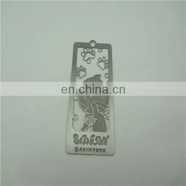 custom silver bird metal bookmark