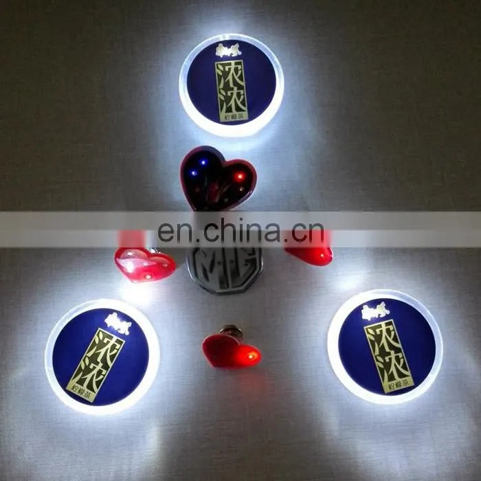 best customized advertising personalise led flashing badge buttons
