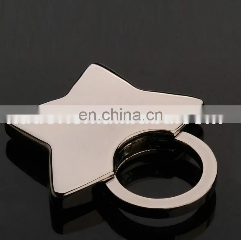 Pendant Five Pointed Star Key Chain Ring Keychain Keyfob keyring metal Zinc Alloy five-pointed star Shape keychains