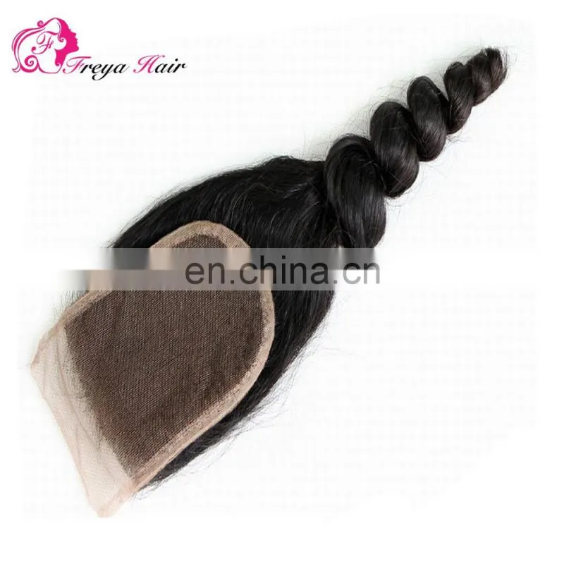 Fast shipping raw brazilian hair loose wave brazilian hair closure