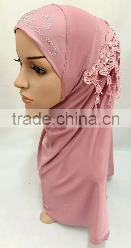 Fashion merly adult hijab Applique islamic turban 12colors