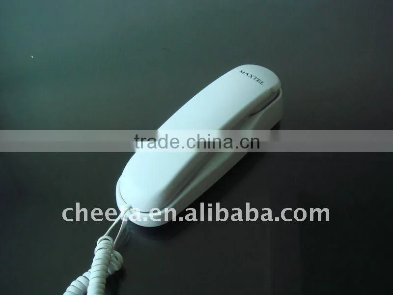 white plastic trimline telephone
