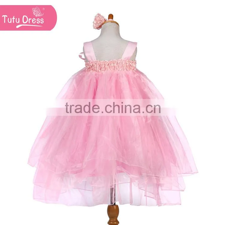 Angel flying style over shoulder girls' dress with flower series prothorax