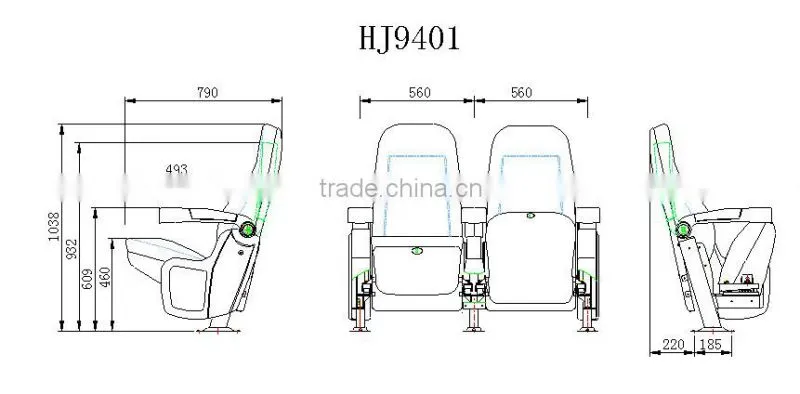used commercial 3D home VIP cinema seating HJ9401-L