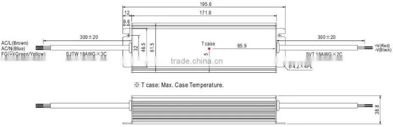HB HLG 150W 36V Waterproof led power supply Constant current led driver