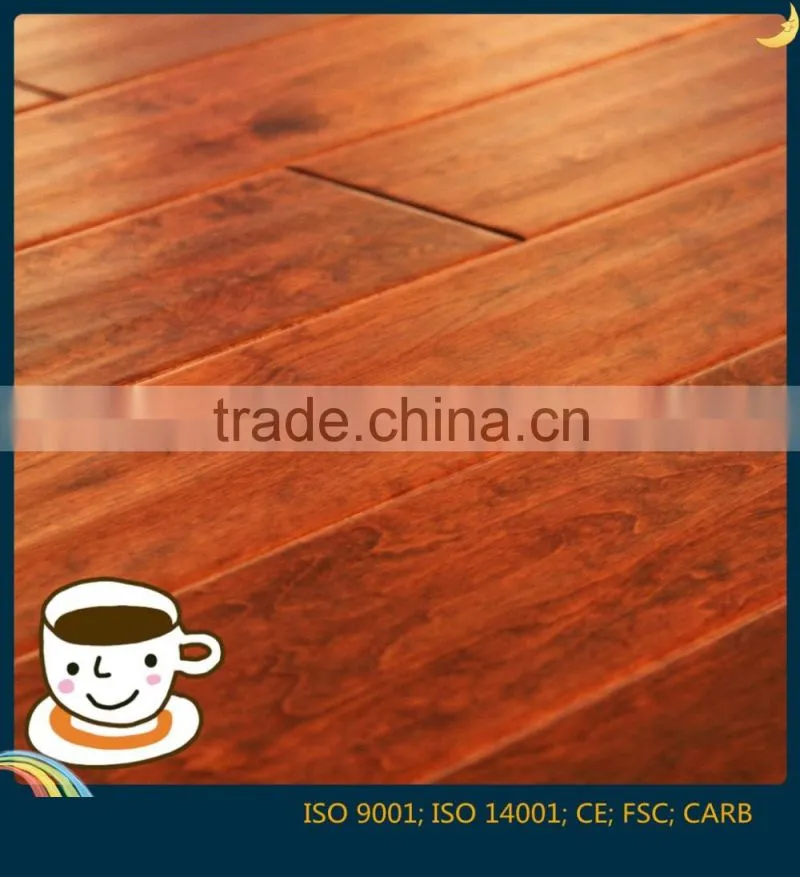 Handscraped Multilayer Poplar Engineered wood Flooring Hot sale in China