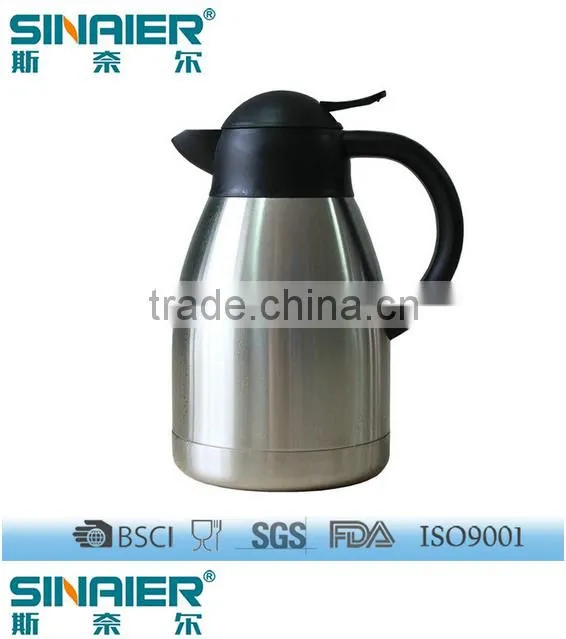 LFGB/EU double wall stainless steel coffee thermos pot 1.2/1.5/2.0L