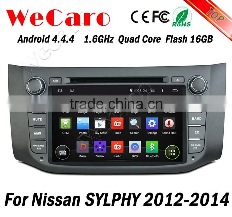 Wecaro WC-NU8053 Android 4.4.4 car stereo 1024 * 600 for nissan sylphy car multimedia system WIFI 3G GPS 2012 2013 2014