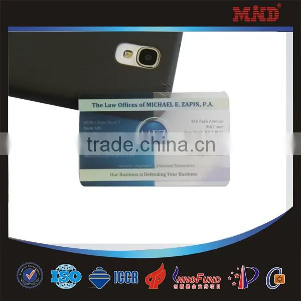 MTT31 Best Material PVC transparent business card/ Plastic clear card/ Clear matt frosted transparent card