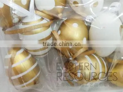 Special Golden Easter Decoration Plastic Egg Set