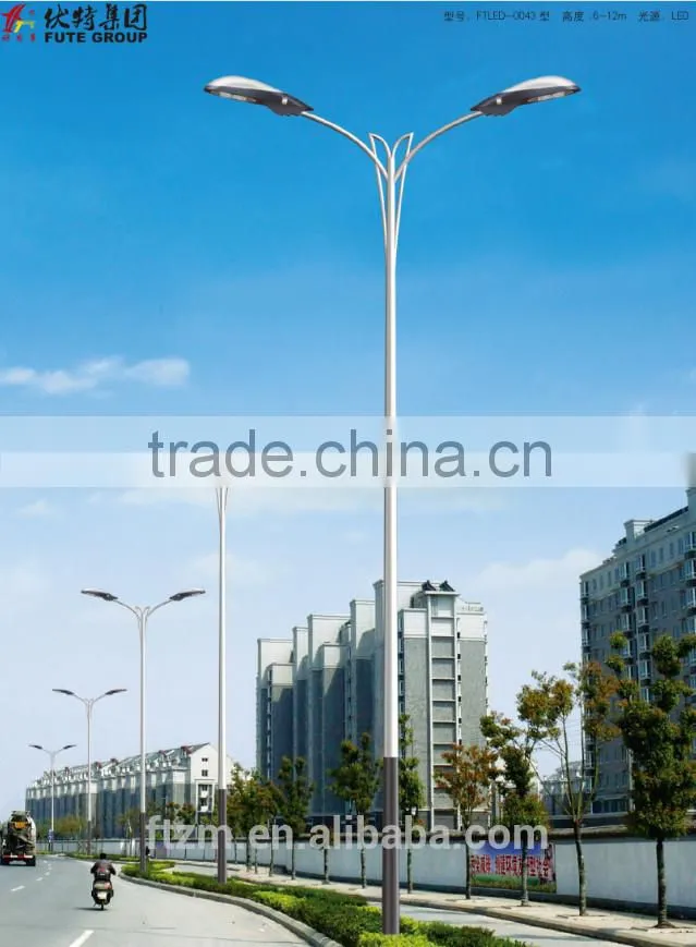 3M-25M single/double/multiple hot dipped galvanized solar lamppost for lighting