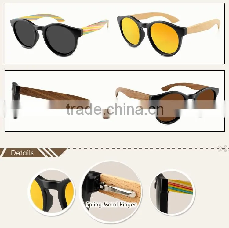 2016 FDA Wholesale Mirror Polarised Lens China Plastic Bamboo Sunglasses Custom Logo Wooden Sunglasses