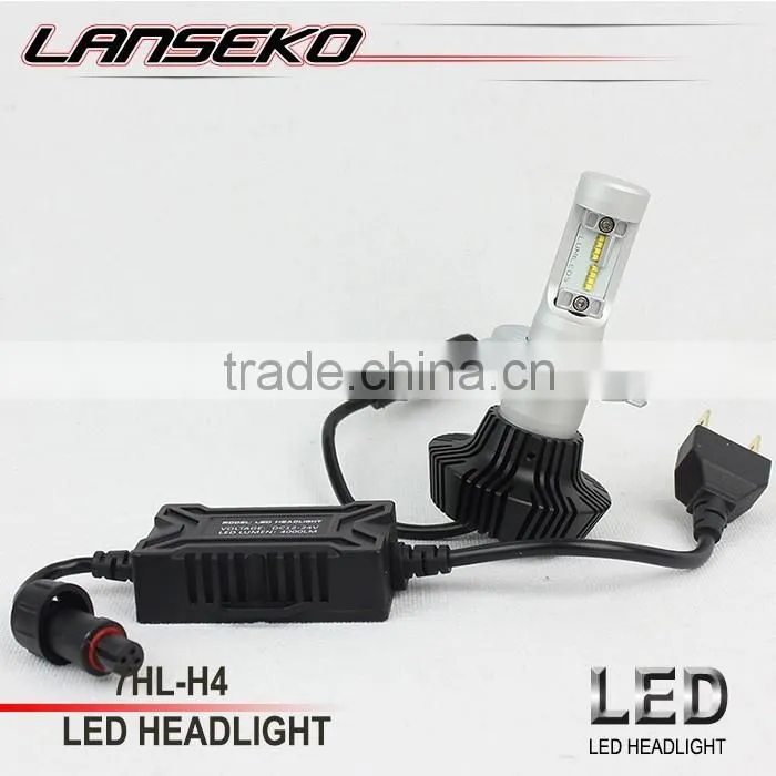 Hot sell!! Hi/Lo beam H4 H13 9004 9007 led auto headlight all in one fanless design