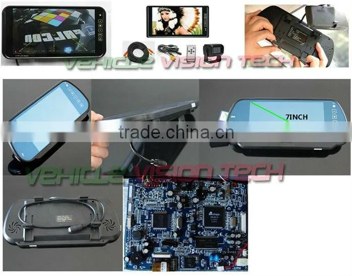RV-701V Car Rear view monitor system with 7inch silver/blue glass monitor&night vision camera