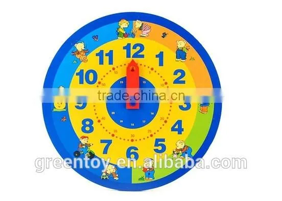 Wooden clock babyToys digital clock