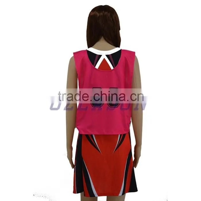 Fashion Cheap Lady Girls Sexy Dress Blank Jersey Netball Uniforms