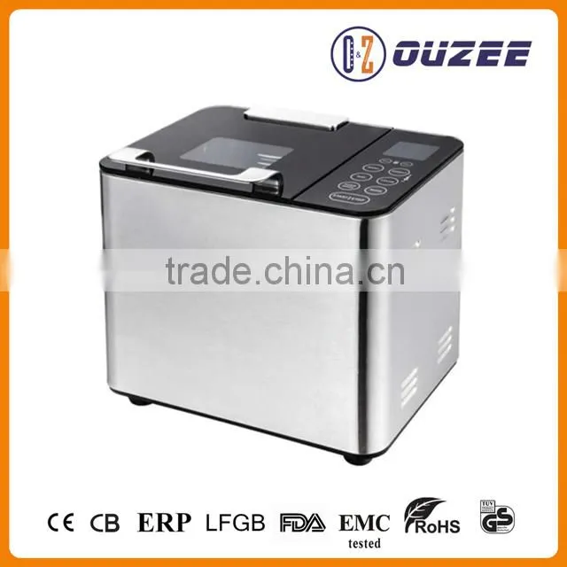 2016 high level full SS housing automatic 1.5 LB bread maker(glass touch panel)