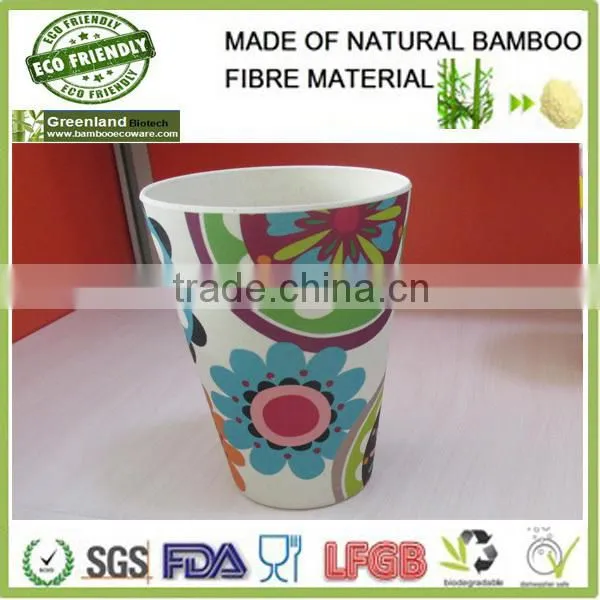 christmas bamboo fiber 300ml water cup,colorful coffer mug