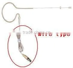 2014 New Model HS-13S1-L5A-S skin color mini single ear hanging headset microphone in omni-directional for body pack